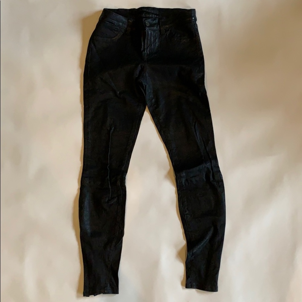 J Brand Maria high rise skinny leather pants